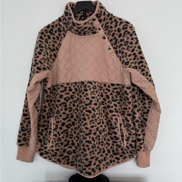 Abercrombie & Fitch Women's Asymmetrical Snap-Up Fleece Size L - Picture 6 of 13